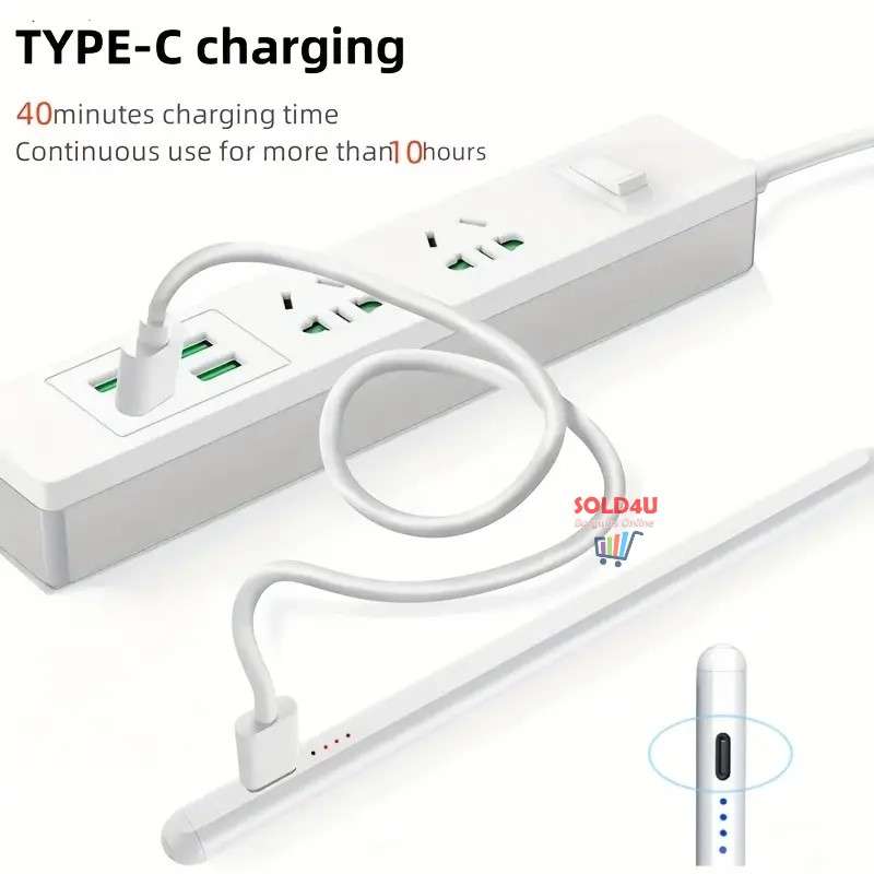 Active Stylus Pen for iPad 2018-2024, Tilt Sensitivity, Palm Rejection, High Precision Touch Pen