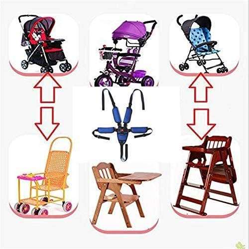 Universal Baby 5 Point Safety Harness Belt For High Chair Stroller (Blue)