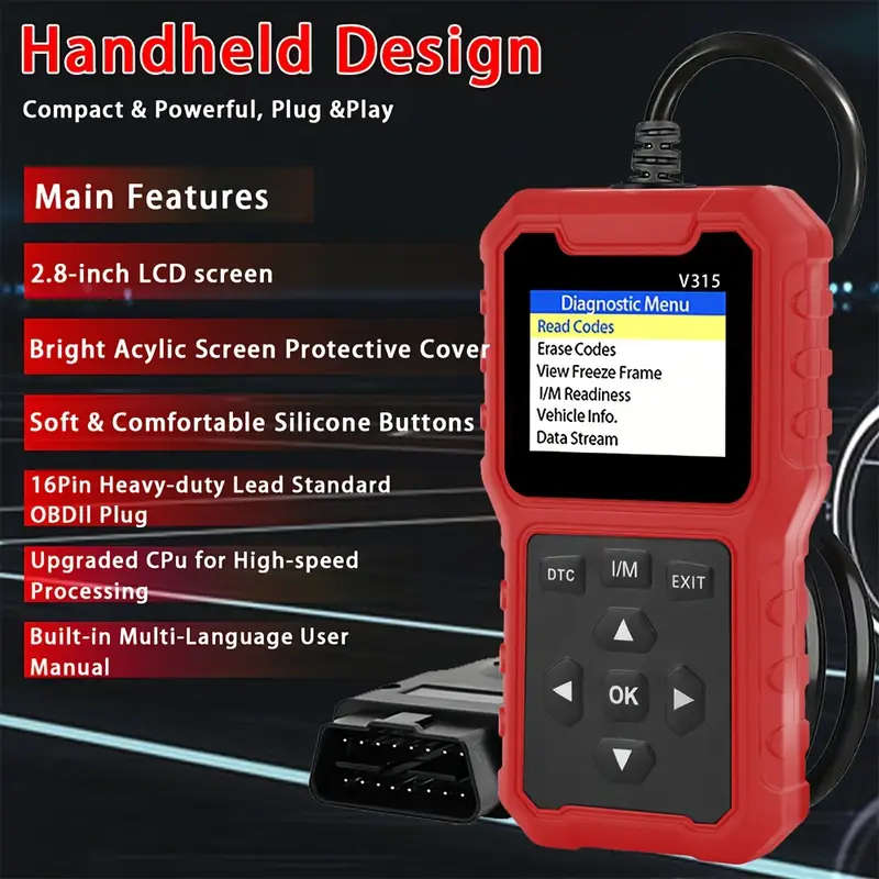 V315 Advanced OBD2 Scanner Diagnostic Tool