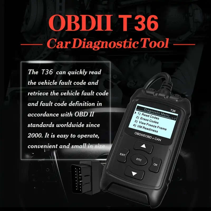 Car Fault Detector Code Reader OBD2 Scanner Diagnostic Tool  T36