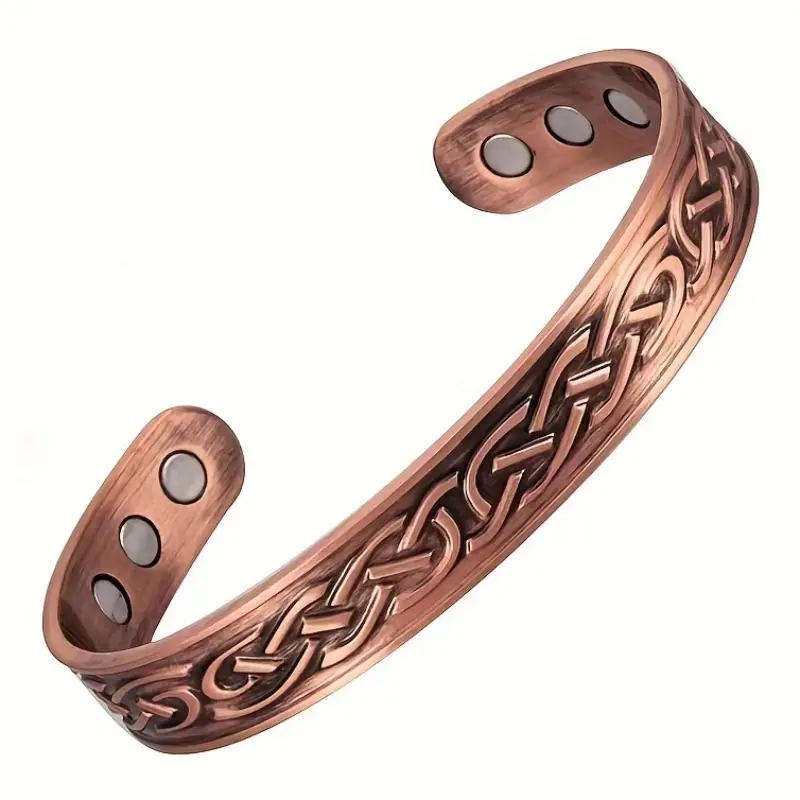 Magnetic Bracelet for Men Plated Vintage-Inspired Adjustable Retro Style