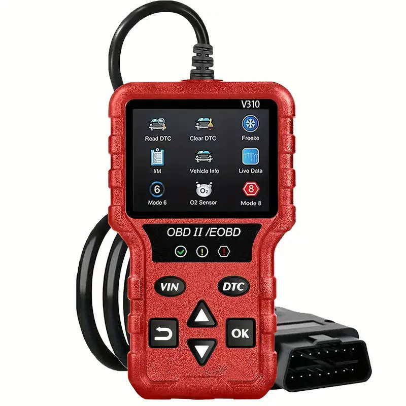 OBD2 Colorful Screen Car Fault Detector Automotive Diagnostic Tool (RED)