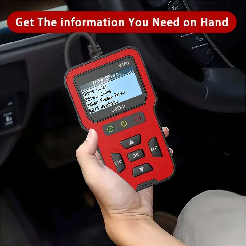 V300 Car Diagnostic Tool OBDII Engine Fault Reading