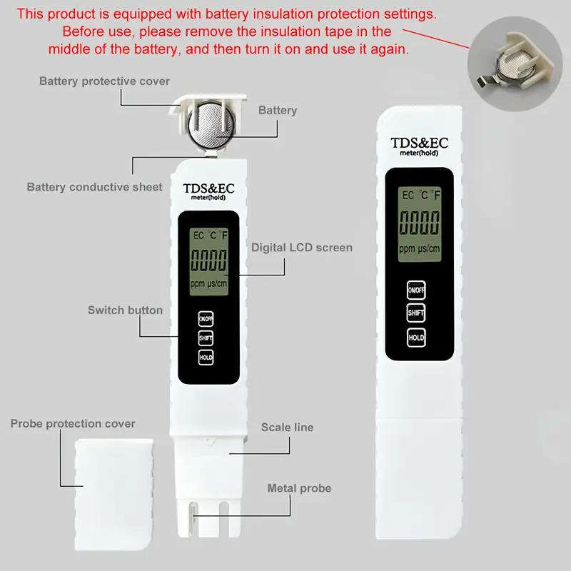 Digital TDS Water Quality Purity Tester - Total Dissolved Solids