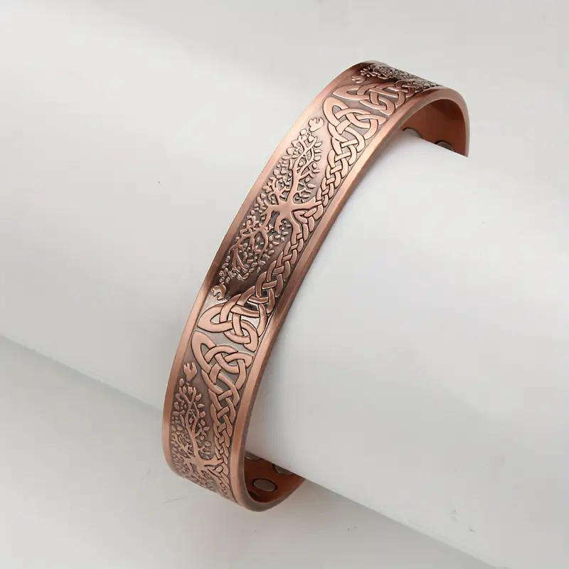 Copper Magnetic Bracelet For Men Life Of Tree 12 Magnets