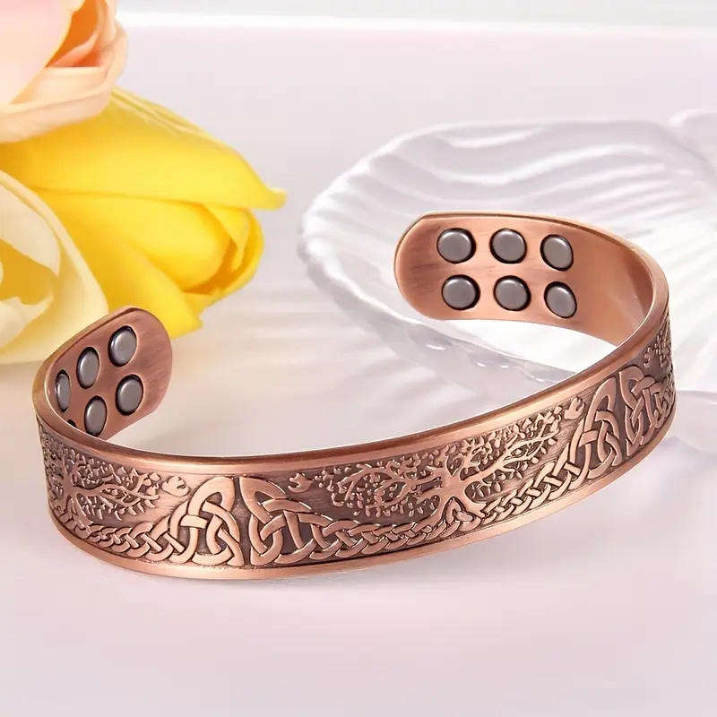 Copper Magnetic Bracelet For Men Life Of Tree 12 Magnets