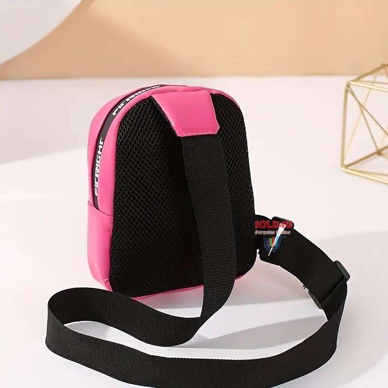 Women's Chest Bag Pink Color Shoulder Bag With Adjustable Shoulder Strap