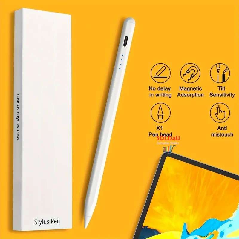 Active Stylus Pen for iPad 2018-2024, Tilt Sensitivity, Palm Rejection, High Precision Touch Pen