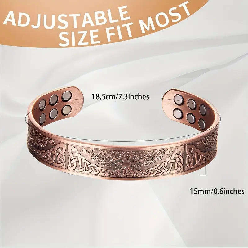 Copper Magnetic Bracelet For Men Life Of Tree 12 Magnets