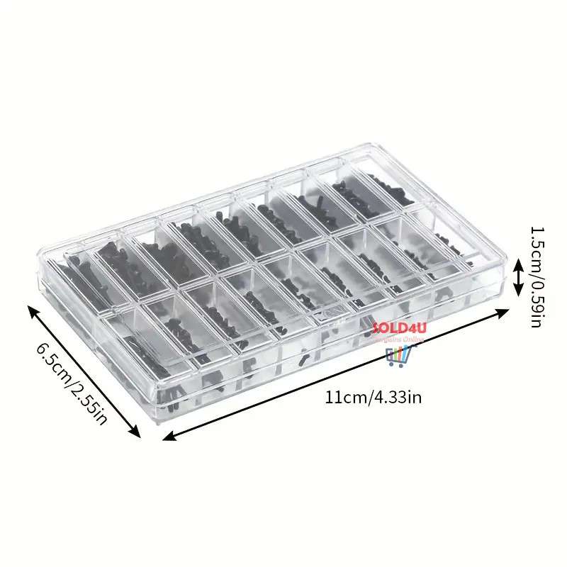 500-Piece Carbon Steel Screws Assortment Kit - 18 TYPES - Laptop Notebook Screws Set Kit Assorted