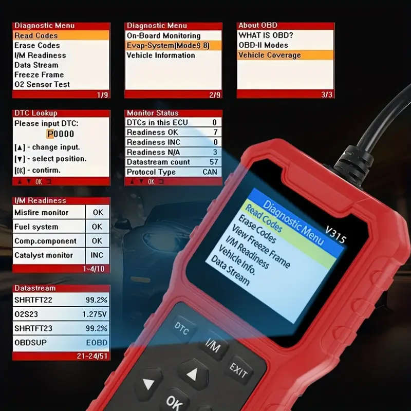 V315 Advanced OBD2 Scanner Diagnostic Tool