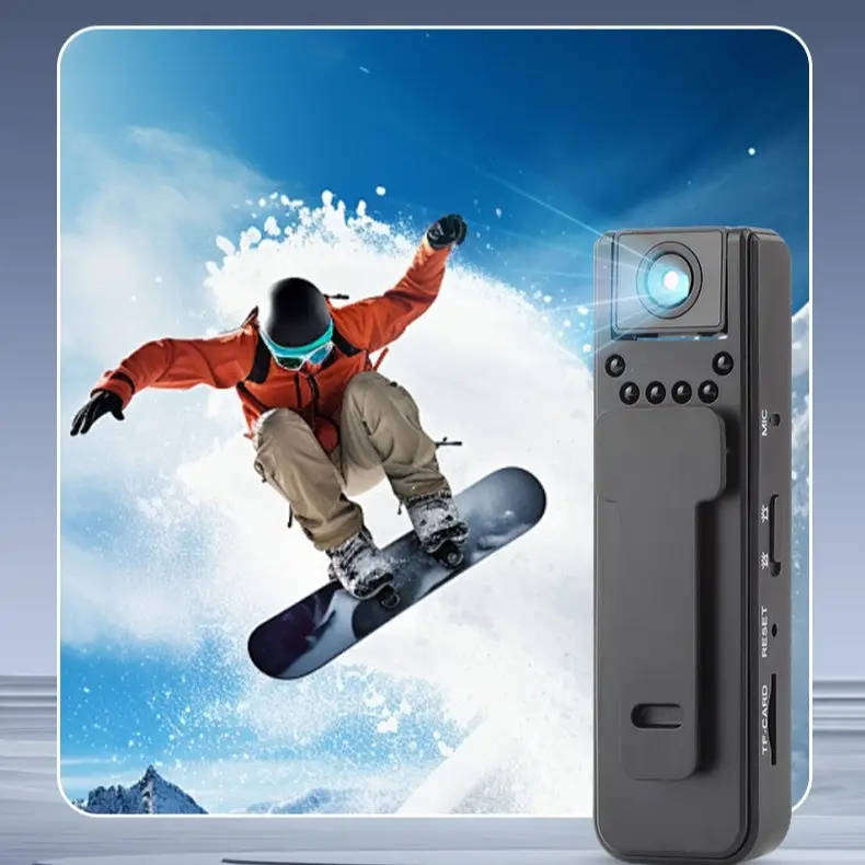 Body Camera with 1080P HD Recording Night Vision Function, Wearable Camera,  180° Rotatable Lens
