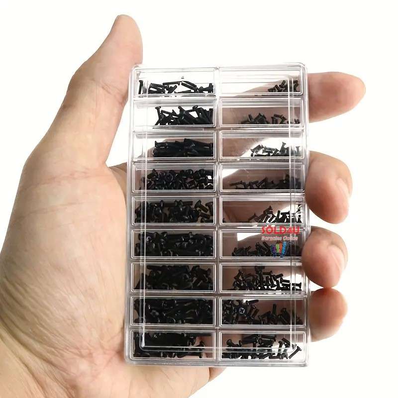 500-Piece Carbon Steel Screws Assortment Kit - 18 TYPES - Laptop Notebook Screws Set Kit Assorted