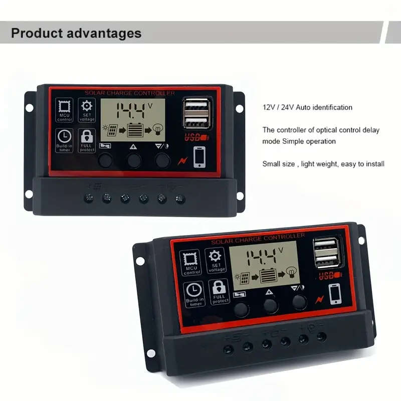 Solar Charge Controller 30A  - Black