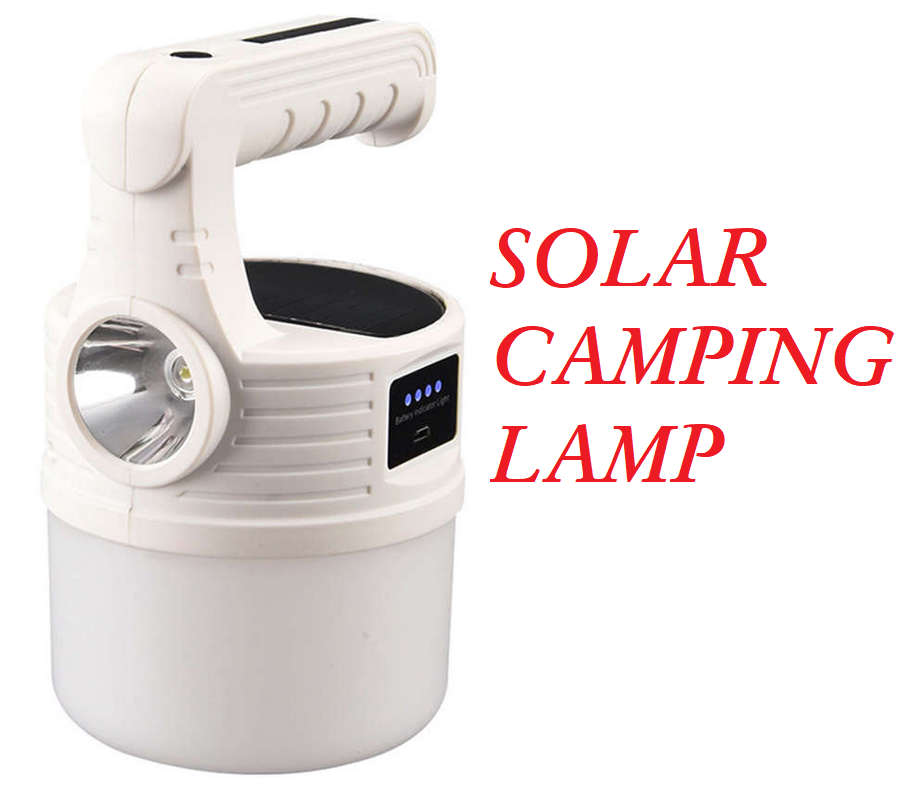 Solar Double Light USB Rechargeable Camping Lamp
