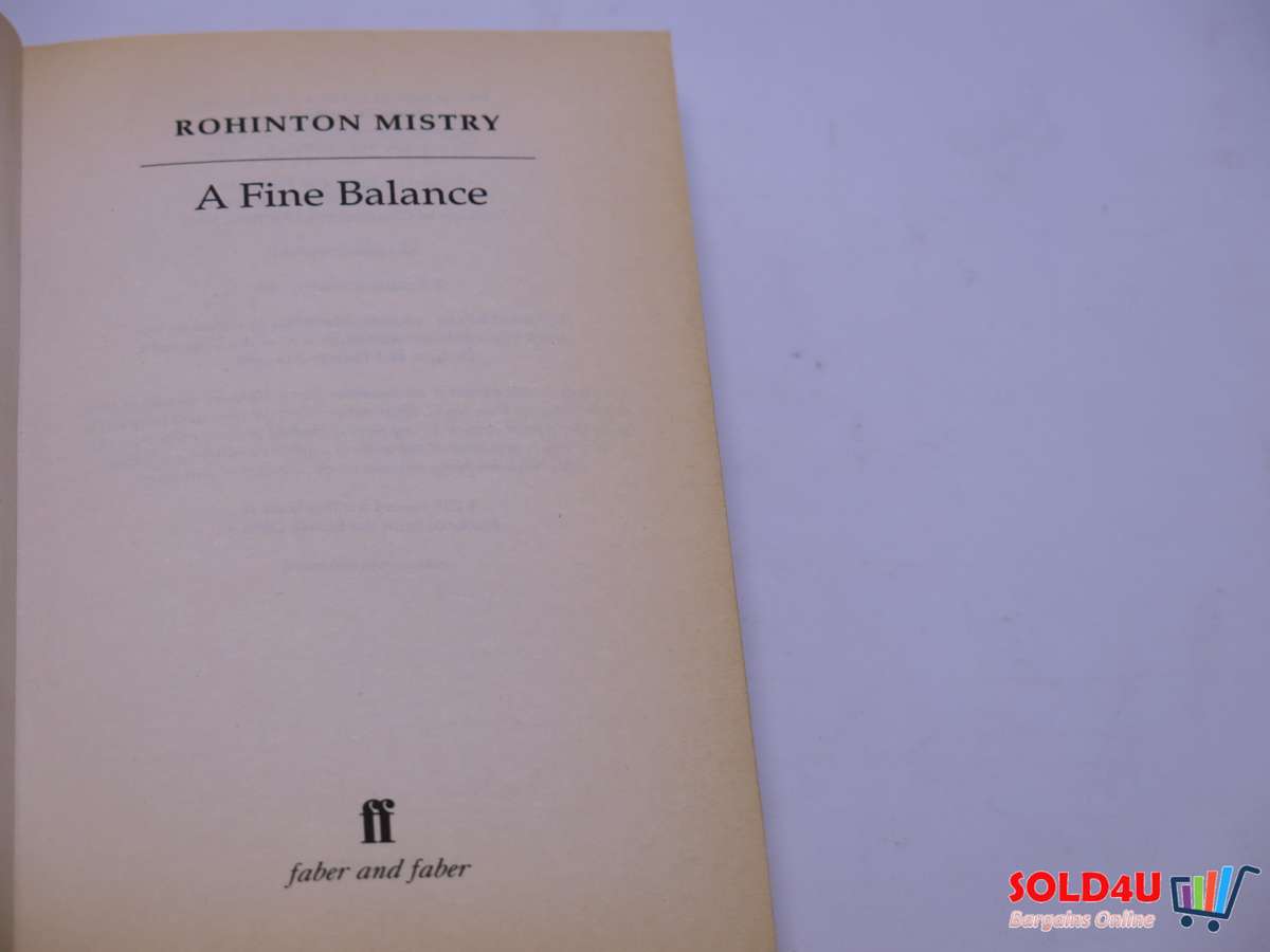 A Fine Balance by Rohinton Mistry