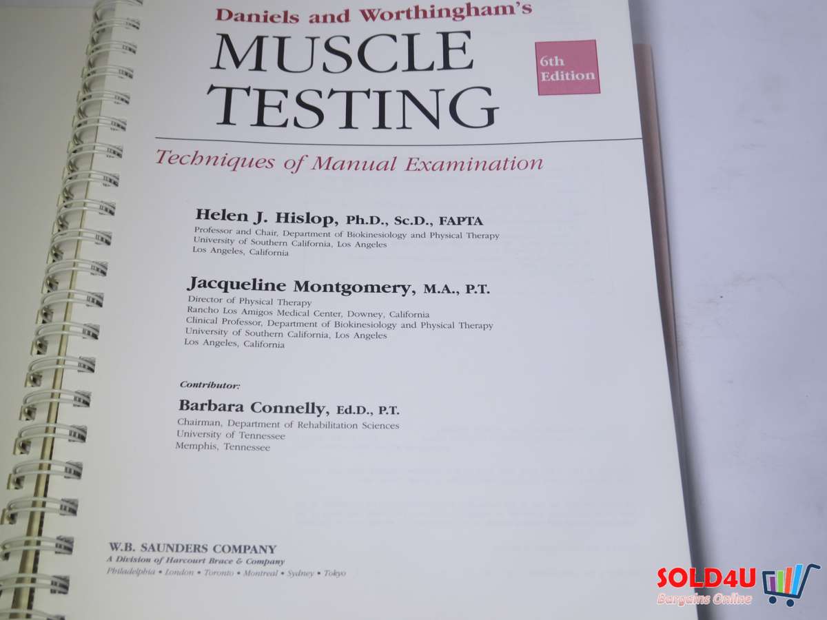 Muscle Testing 6th edition - Techniques of manual examination - Helen J.Hislop & J Montgomery