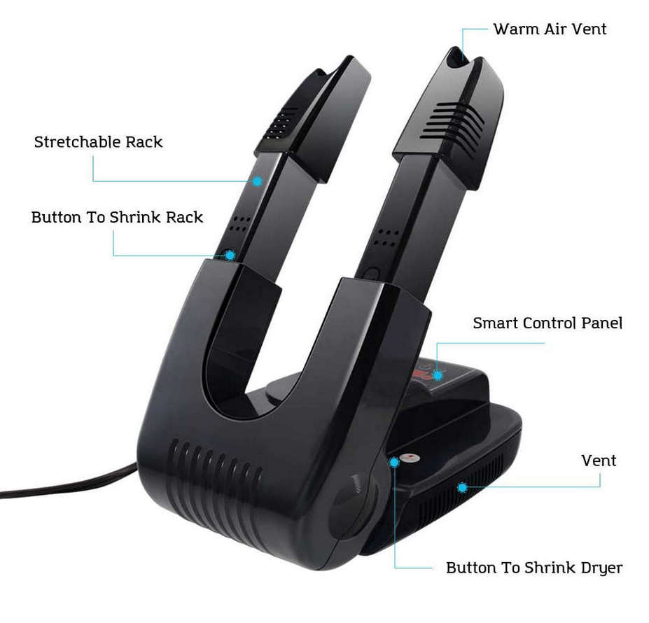 Home Portable Shoe Glove Boot Electric Dryer With Timer Function