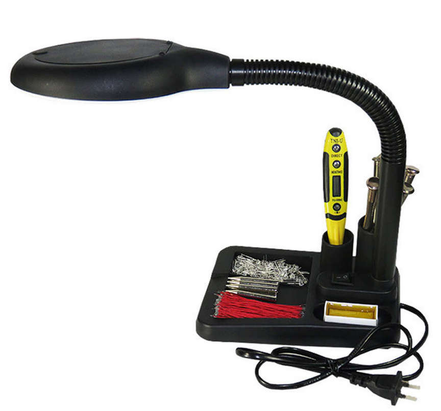 LED Desk Lighting Magnifier Lamp Light 5X to 10X Magnifier