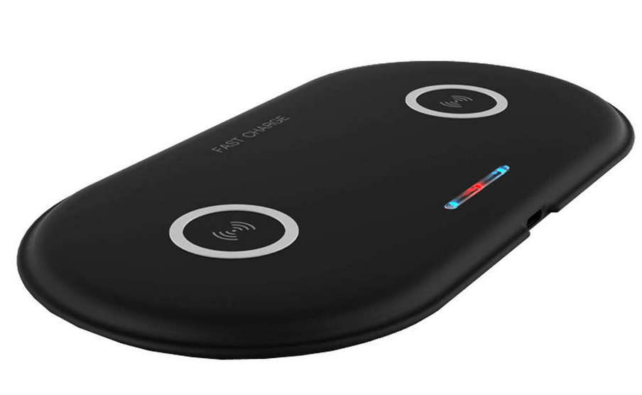 Dual 5W QI Wireless Charger base For iPhone Samsung