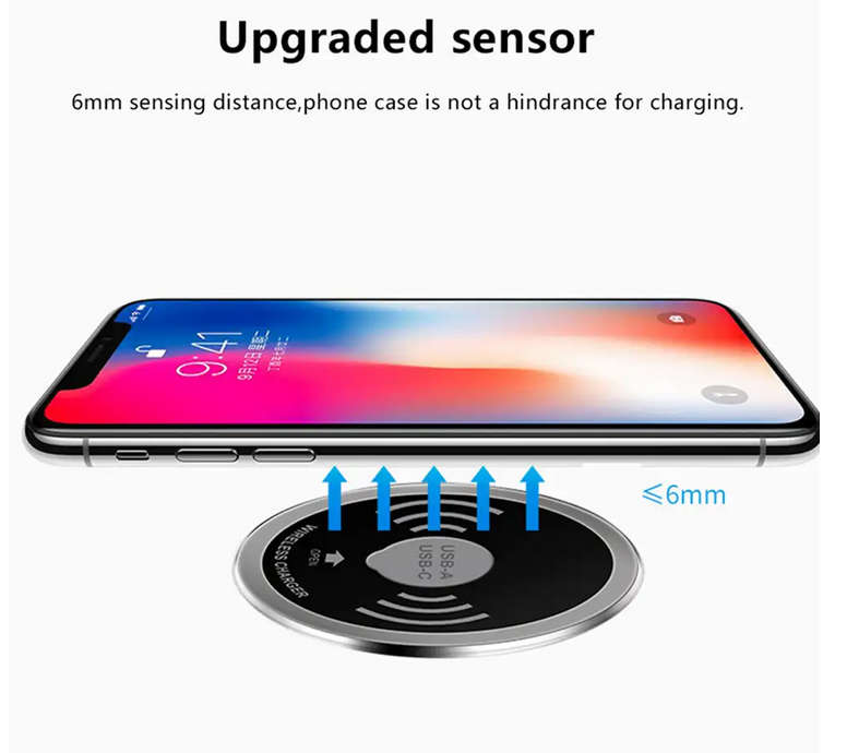 Embedded 10W Qi Desktop Fast Wireless Charger with USB Ports