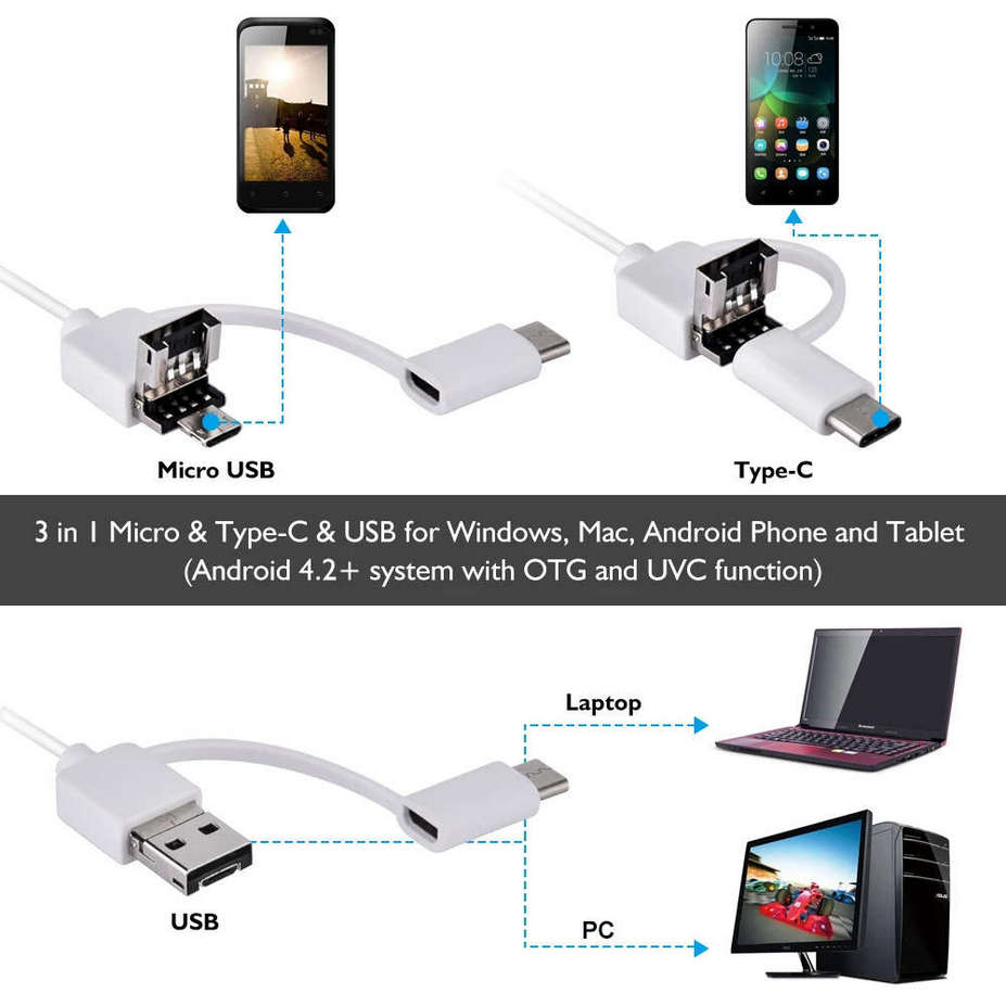 Visual Earpick with LED Camera Endoscope