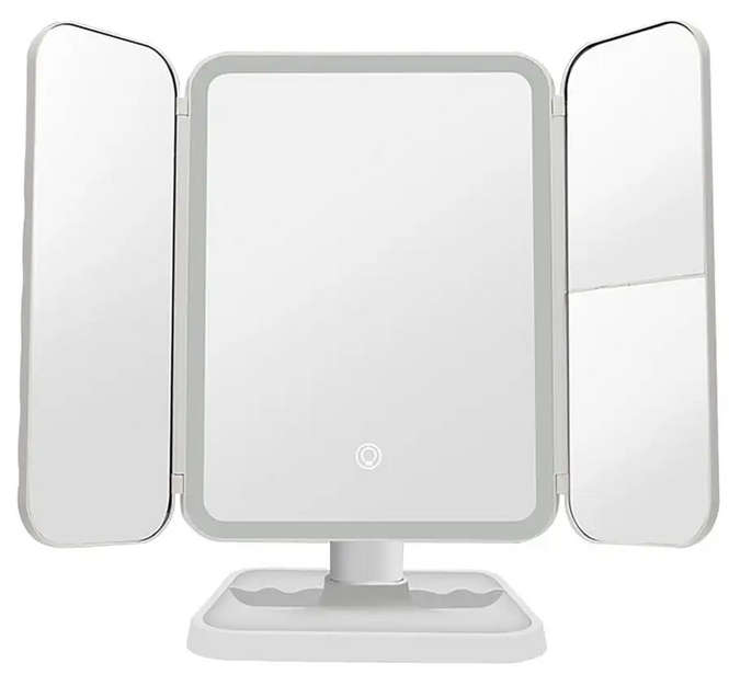 1X to 3X Magnifying 3-Colour Light Touch LED Trifold Makeup Mirror with 52 Led Lights