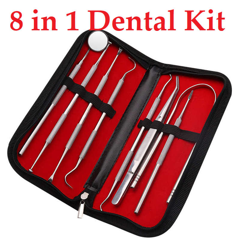 8 in 1 Professional Stainless Steel Dental care Tool Kit