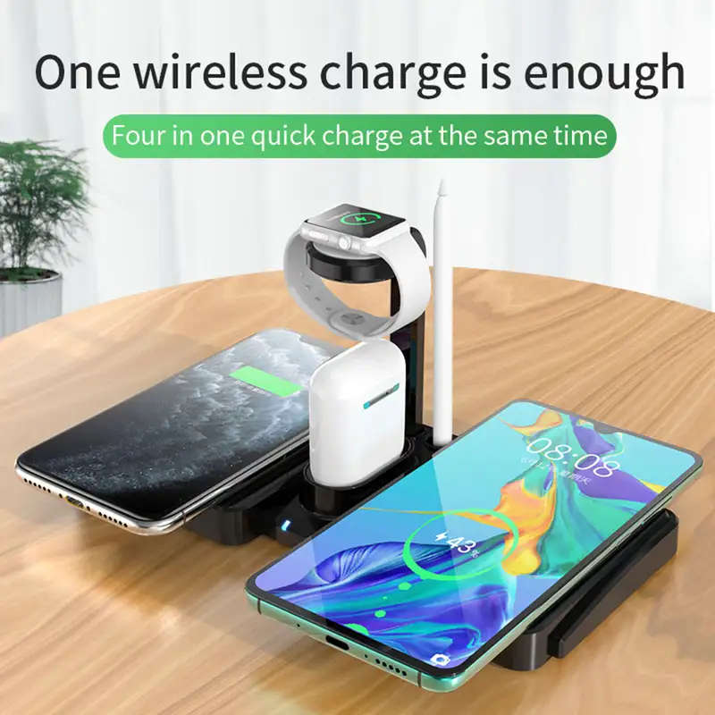 4-in-1 Wireless Charging Station Dock for Android Airpods Watch Charger