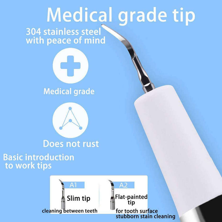 Ultrasonic Dental Scale Teeth Calculus Remover Kit 3 Modes
