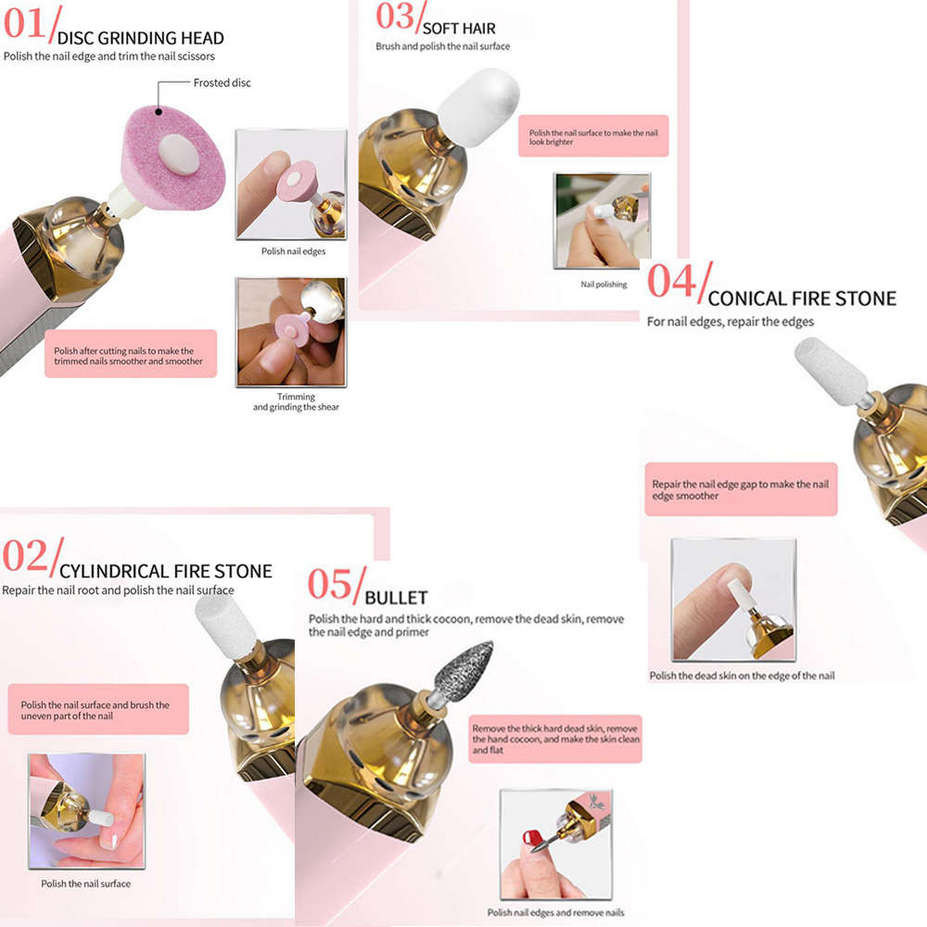 Portable 5 In 1 Nail Polisher Manicure Drill Kit
