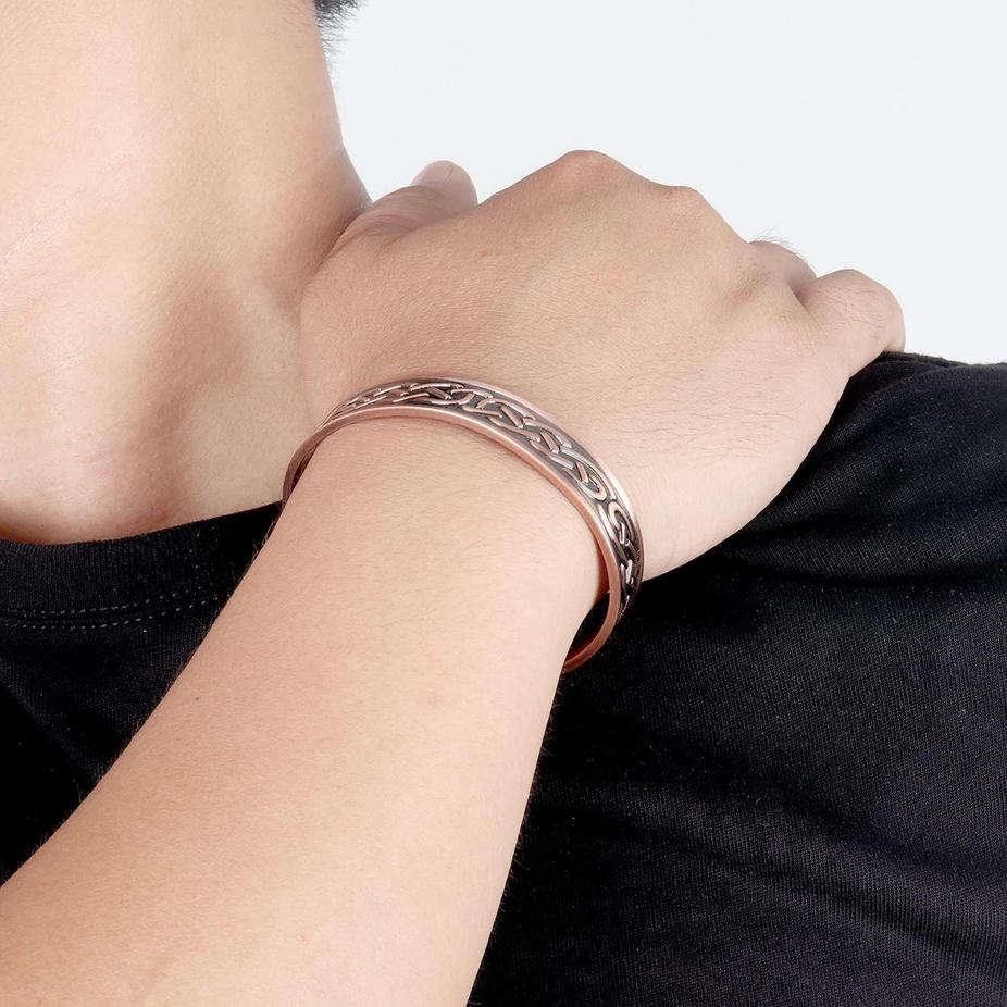 Magnetic Bracelet for Men Plated Vintage-Inspired Adjustable Retro Style