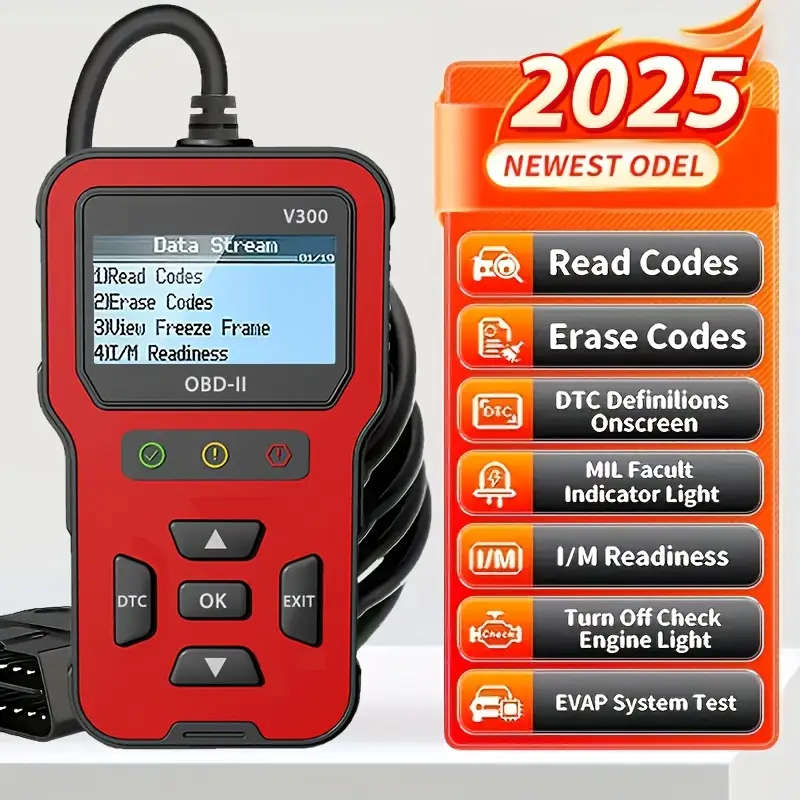 V300 Car Diagnostic Tool OBDII Engine Fault Reading