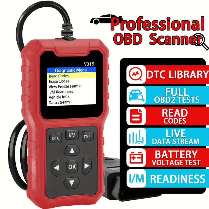 V315 Advanced OBD2 Scanner Diagnostic Tool