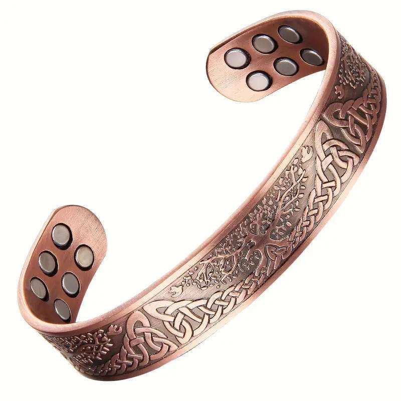 Copper Magnetic Bracelet For Men Life Of Tree 12 Magnets
