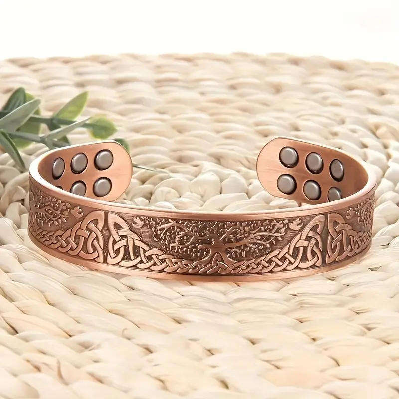 Copper Magnetic Bracelet For Men Life Of Tree 12 Magnets