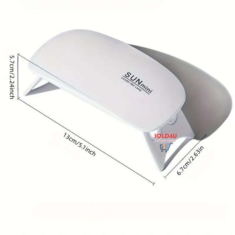 Mini UV Nail Dryer 6 UV LED - UV/LED Nail Lamp for Gel Varnish Curing