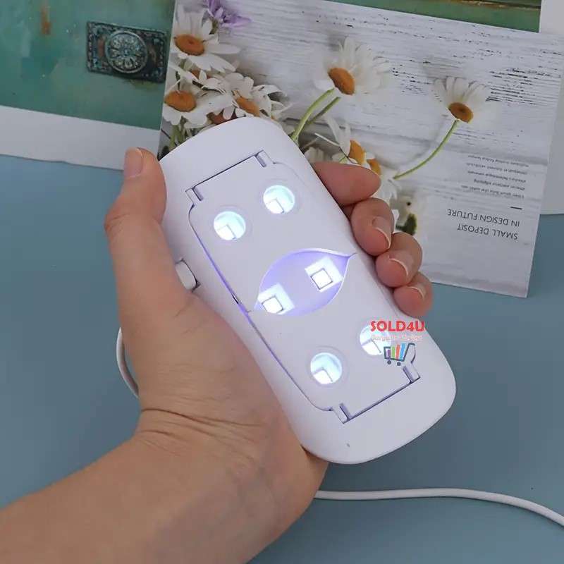 Mini UV Nail Dryer 6 UV LED - UV/LED Nail Lamp for Gel Varnish Curing