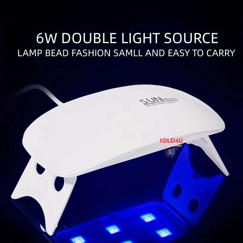 Mini UV Nail Dryer 6 UV LED - UV/LED Nail Lamp for Gel Varnish Curing