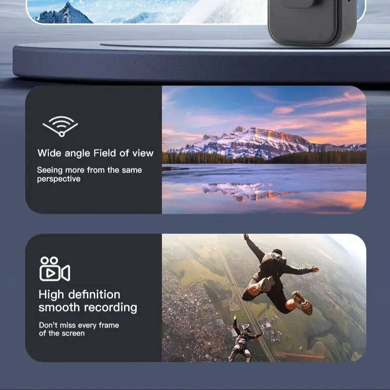 Body Camera with 1080P HD Recording Night Vision Function, Wearable Camera,  180° Rotatable Lens