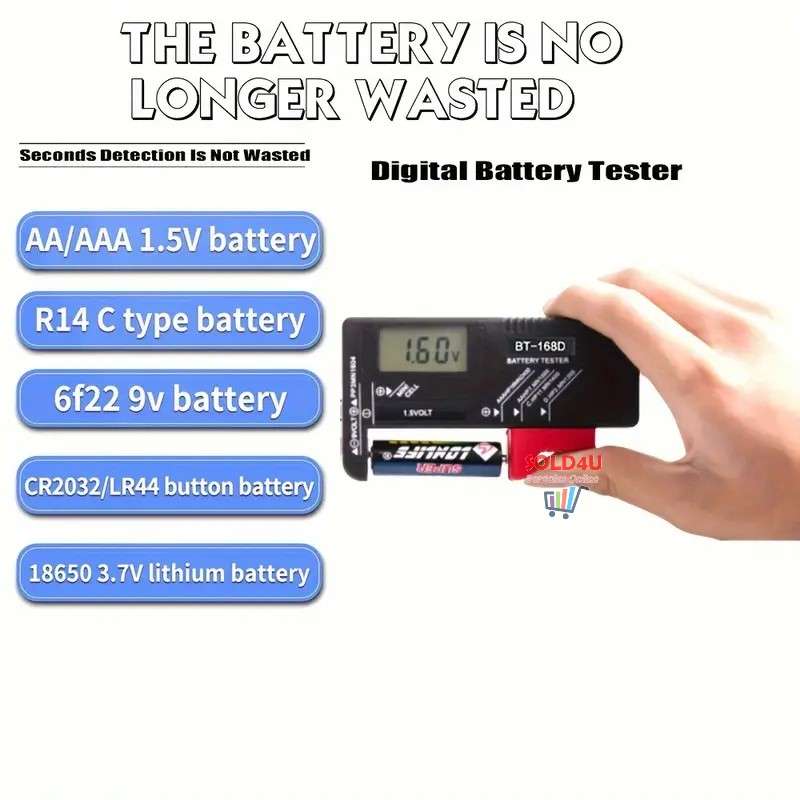 Digital LCD Battery Tester Universal  BT-168D