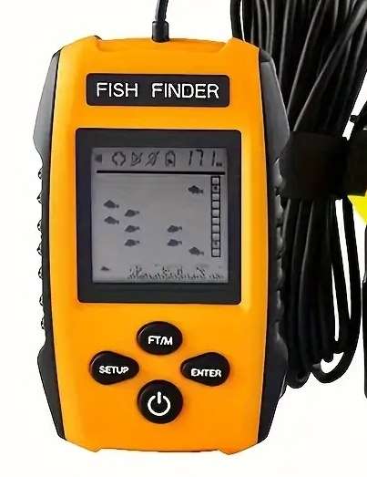 Portable Wired Fish Finder with LCD Display and Sonar Sensor Transducer