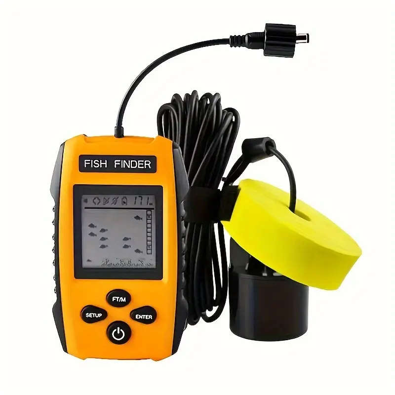 Portable Wired Fish Finder with LCD Display and Sonar Sensor Transducer
