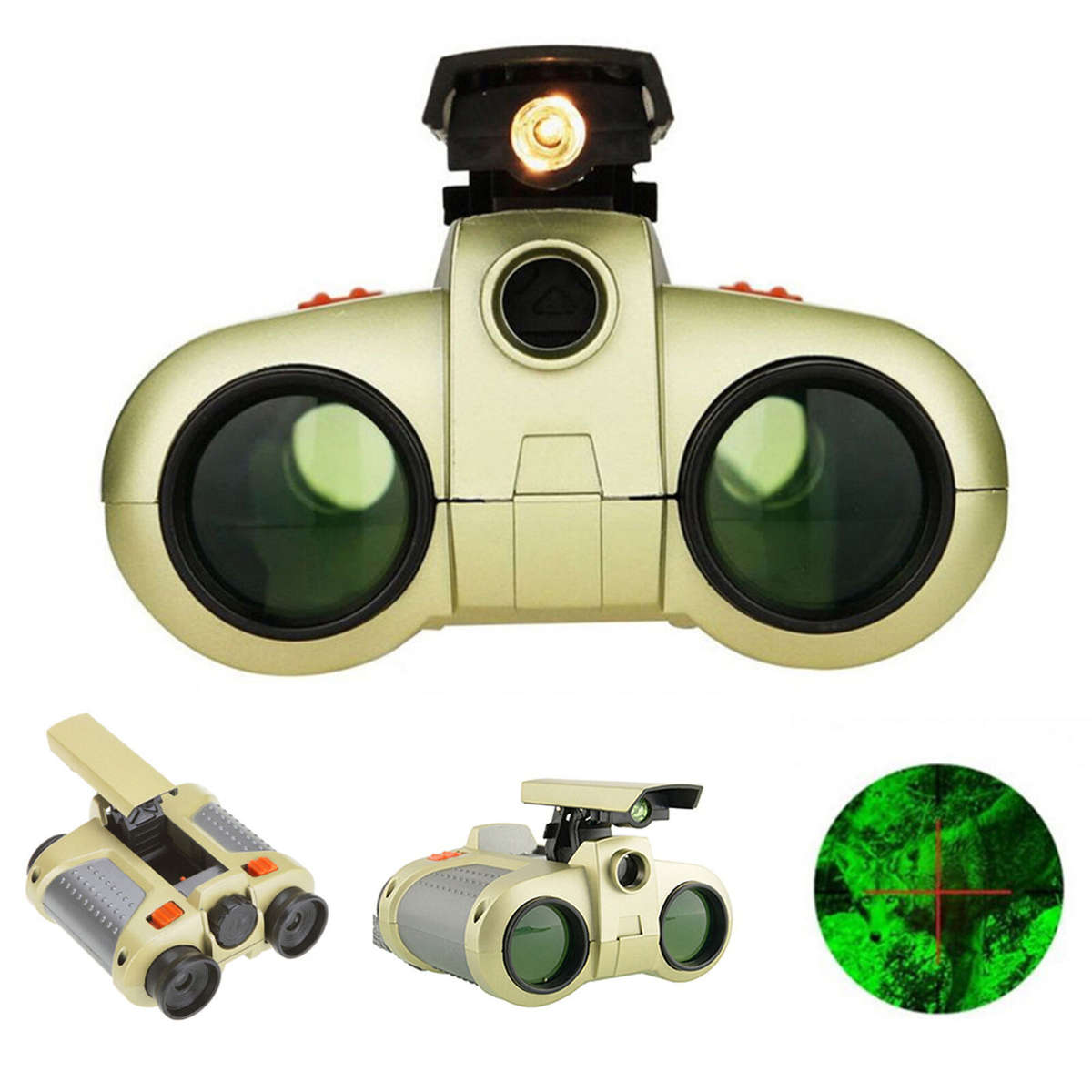 4x30 Pop-up Light Night Vision Binoculars for Children