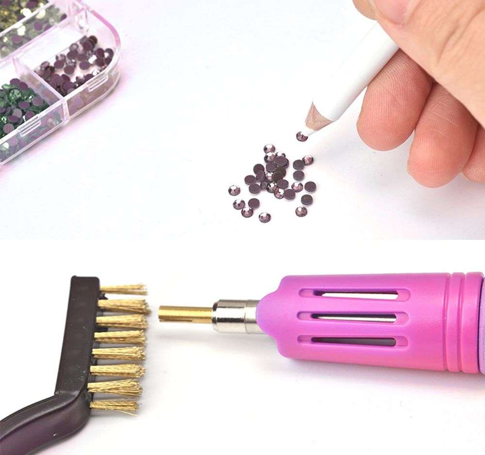 Rhinestone Hotfix Applicator DIY Rhinestone Applicator Clothes Diamond Sewing Hot Gun Tool Kit