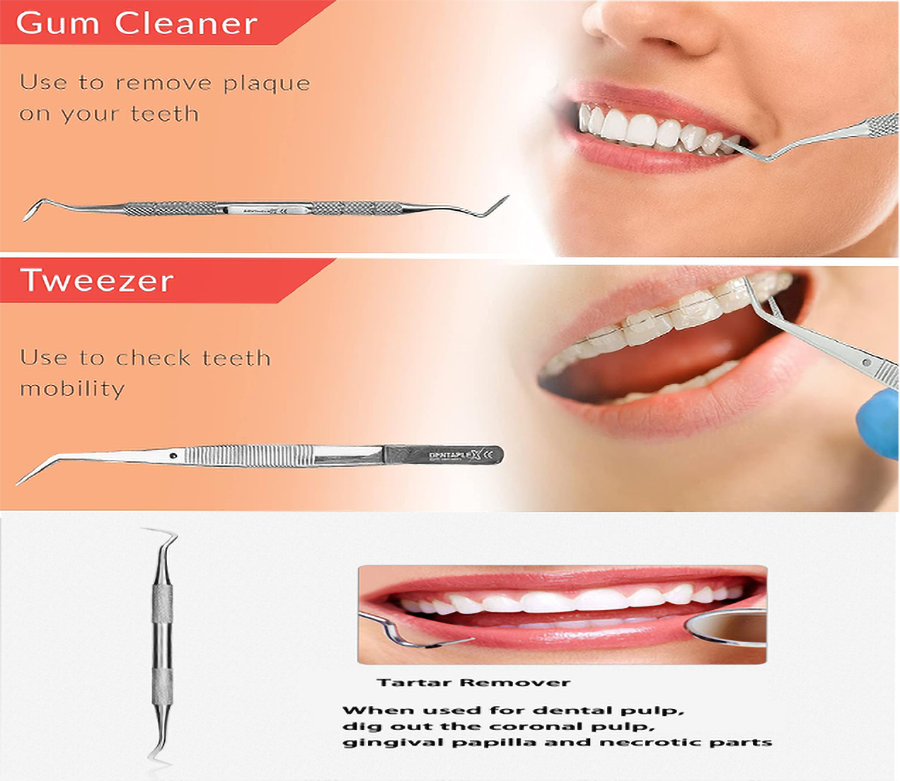 8 in 1 Professional Stainless Steel Dental care Tool Kit