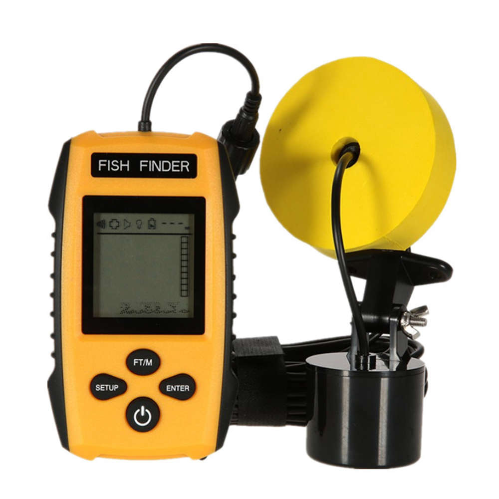 Portable Wired Fish Finder with LCD Display and Sonar Sensor Transducer