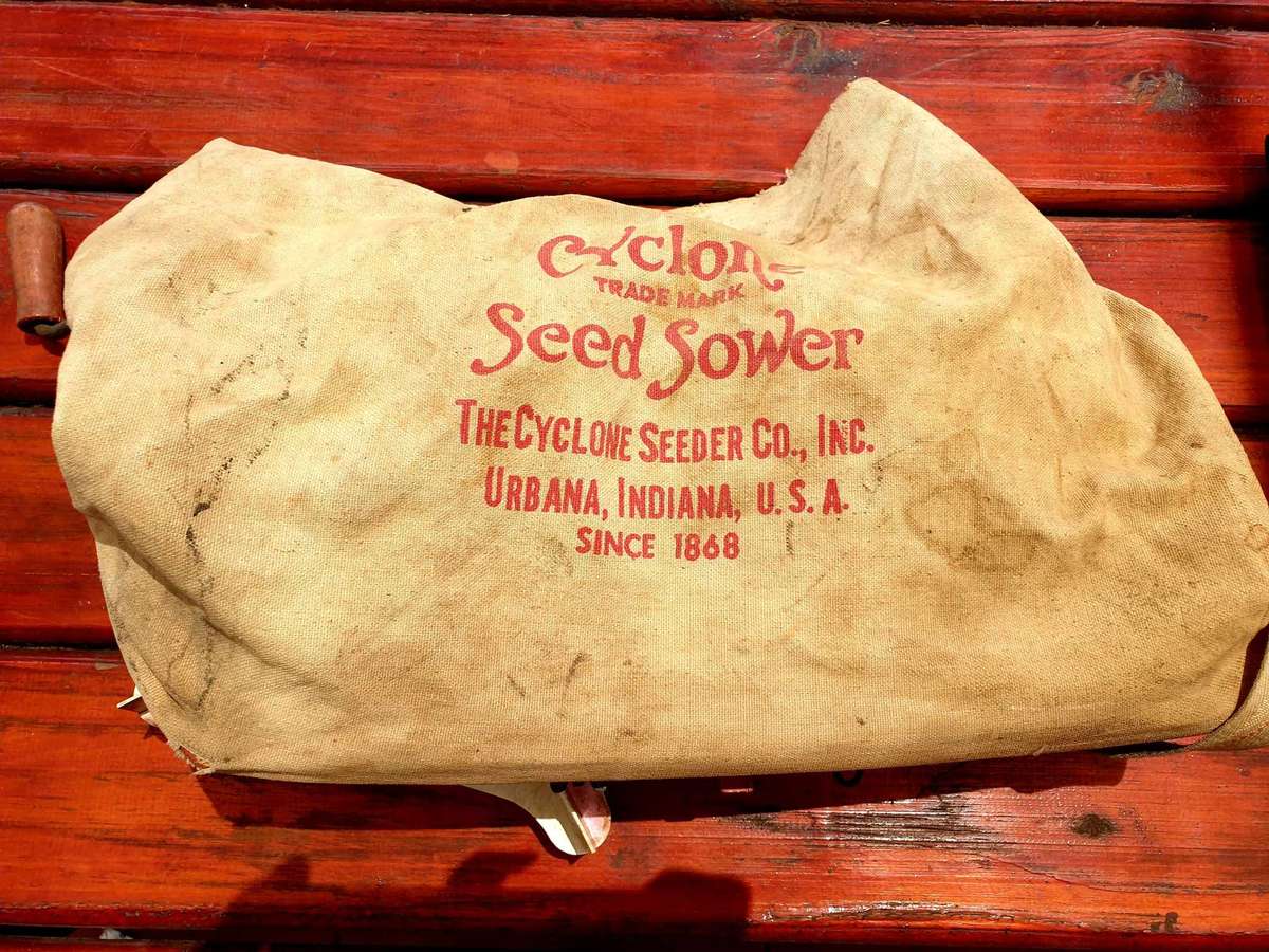 1925 PATENT  CYCLONE SEED THROWER