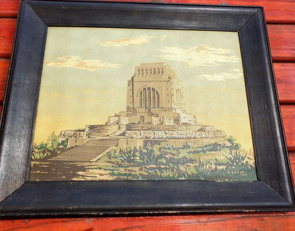 ORIGINAL SOUTH AFRICAN CARLO SDOYA OIL ON BOARD PAINTING 460 X 360 MM AFRICANA