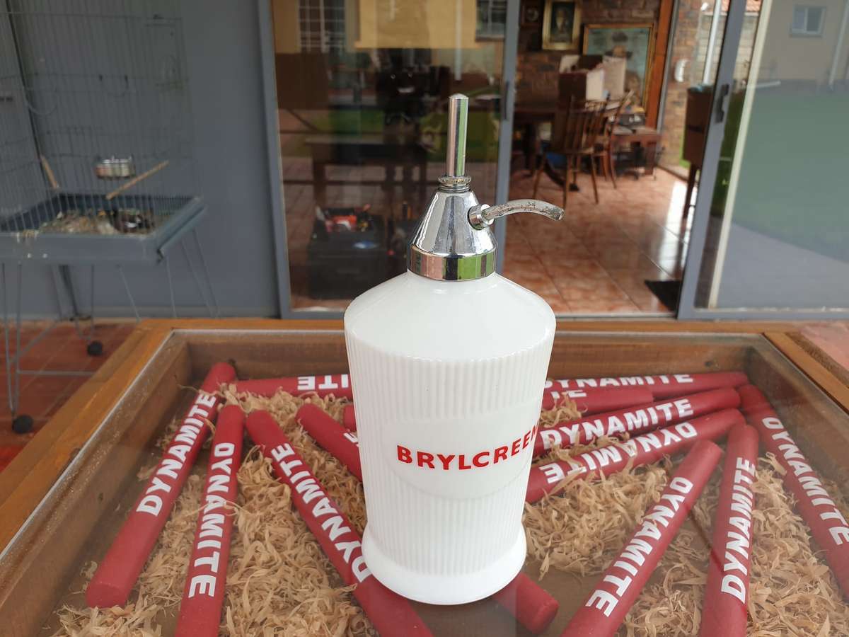RARE BRYLCREEM DISPENSER DISPLAY
